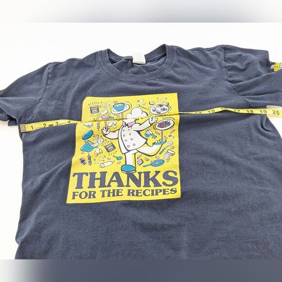 The Spamerican Tour Vintage 100% Cotton Navy Graphic Chef T-shirt Size Medium - Picture 6 of 7